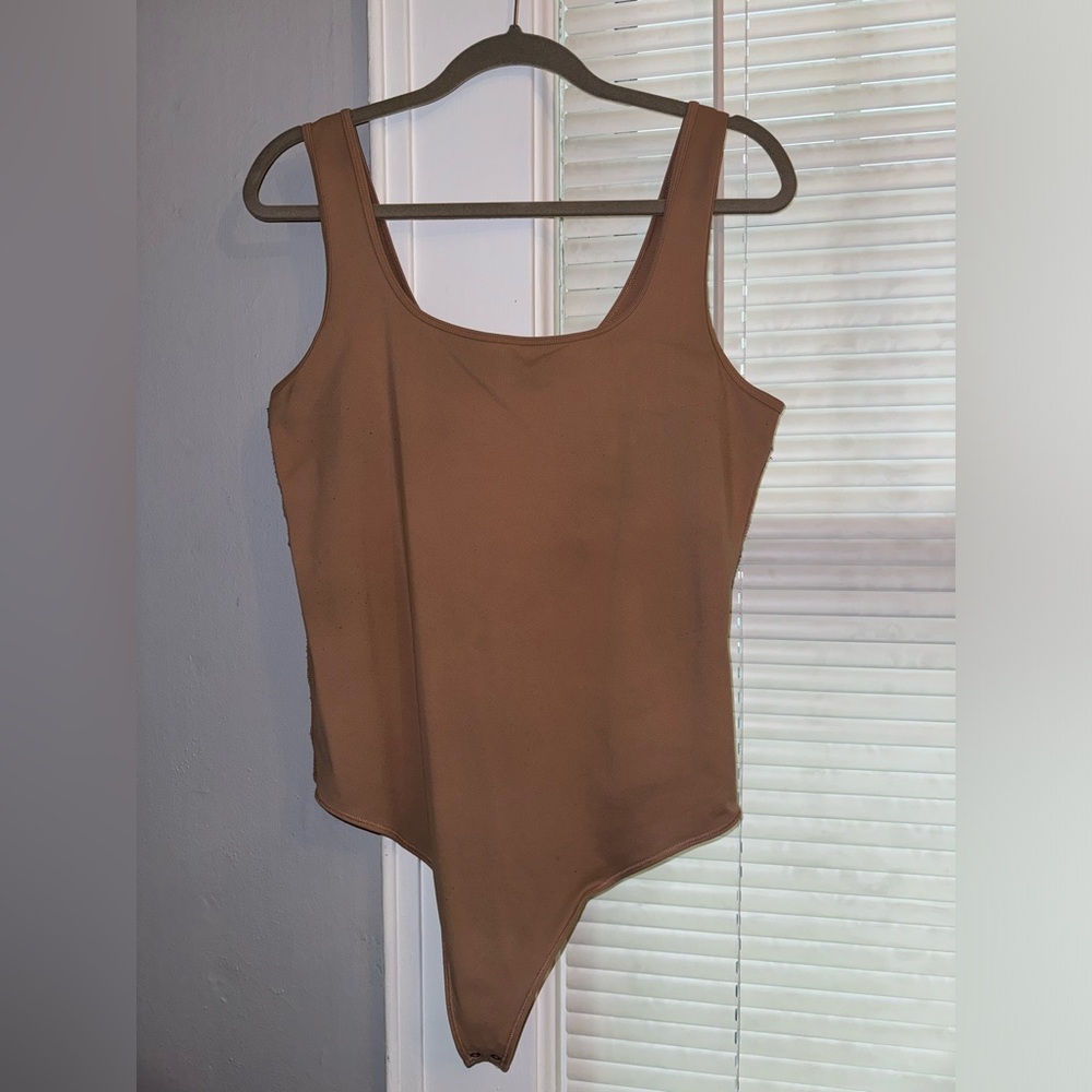 Abercrombie medium brown square neck bodysuit - XL